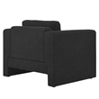 Modway Visible Upholstered Modern Boucle Fabric Armchair in Black