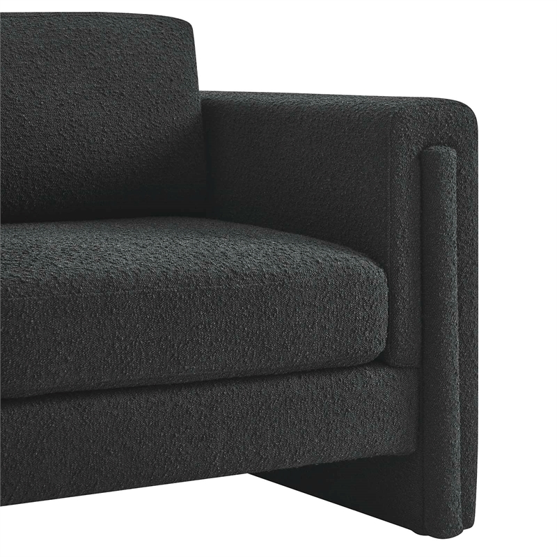 Modway Visible Upholstered Modern Boucle Fabric Armchair in Black