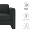 Modway Visible Upholstered Modern Boucle Fabric Armchair in Black
