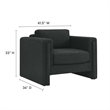 Modway Visible Upholstered Modern Boucle Fabric Armchair in Black