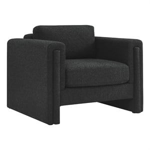 Modway Visible Upholstered Modern Boucle Fabric Armchair in Black