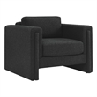 Modway Visible Upholstered Modern Boucle Fabric Armchair in Black