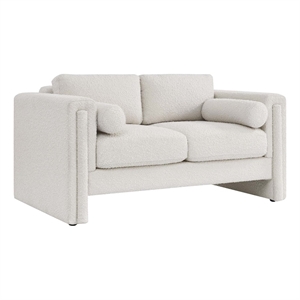 Modway Visible Upholstered Modern Boucle Fabric Loveseat in Ivory