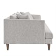 Modway Zoya Upholstered Polyester Fabric Sofa with Tapered Legs in Light Gray