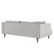 Modway Zoya Upholstered Polyester Fabric Sofa with Tapered Legs in Light Gray