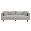 Modway Zoya Upholstered Polyester Fabric Sofa with Tapered Legs in Light Gray
