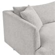 Modway Zoya Upholstered Polyester Fabric Sofa with Tapered Legs in Light Gray