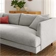 Modway Zoya Upholstered Polyester Fabric Sofa with Tapered Legs in Light Gray