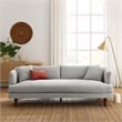 Modway Zoya Upholstered Polyester Fabric Sofa with Tapered Legs in Light Gray
