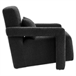 Modway Mirage Upholstered Modern Boucle Fabric Armchair in Black