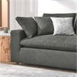 Modway Commix Upholstered Fabric & Solid Wood Sectional Sofa in Gray