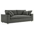 Modway Commix Upholstered Fabric & Solid Wood Sectional Sofa in Gray