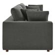 Modway Commix Upholstered Fabric & Solid Wood Sectional Sofa in Gray