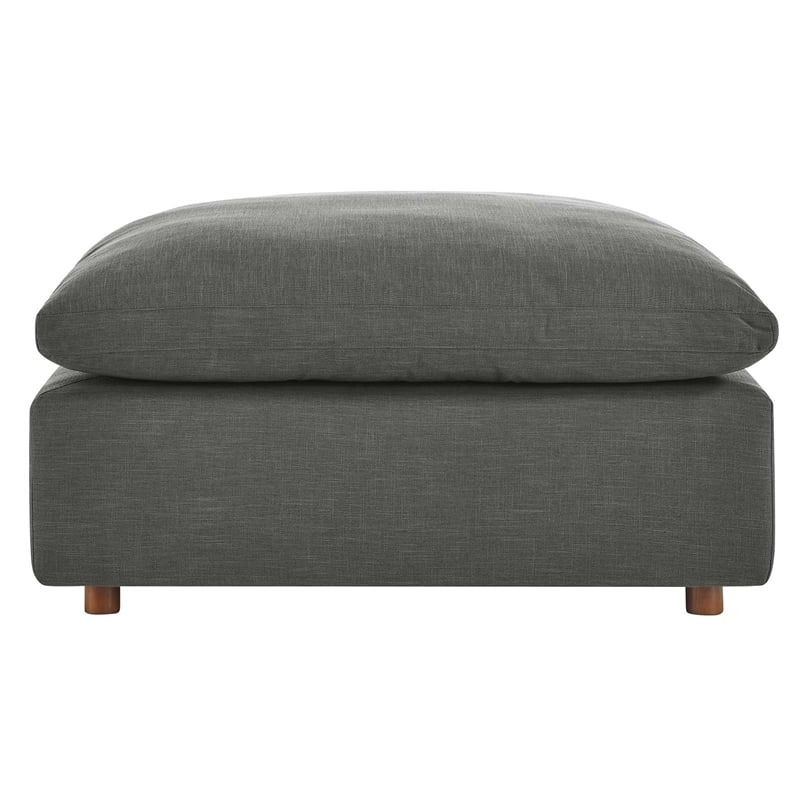 Modway Commix Upholstered Fabric & Solid Wood Sectional Sofa in Gray