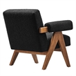 Modway Lyra Upholstered Modern Boucle Fabric Armchair in Black