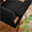 Modway Lyra Upholstered Modern Boucle Fabric Armchair in Black