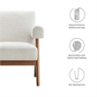 Modway Lyra Upholstered Modern Boucle Fabric Armchair in Ivory