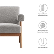 Modway Lyra Upholstered Modern Boucle Fabric Armchair in Light Gray