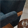 Modway Lyra Upholstered Modern Heathered Fabric Armchair in Azure