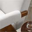 Modway Lyra Upholstered Modern Heathered Fabric Armchair in Ivory