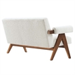 Modway Lyra Upholstered Modern Boucle Fabric Loveseat in Ivory
