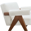 Modway Lyra Upholstered Modern Boucle Fabric Loveseat in Ivory