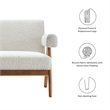 Modway Lyra Upholstered Modern Boucle Fabric Loveseat in Ivory