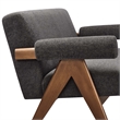 Modway Lyra Upholstered Modern Heathered Fabric Loveseat in Dark Gray