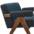 Modway Lyra Upholstered Modern Heathered Fabric Loveseat in Azure