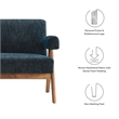 Modway Lyra Upholstered Modern Heathered Fabric Loveseat in Azure