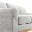 Modway Oasis Upholstered Fabric Sofa with Bolster Armrests in Light Gray