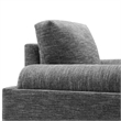 Modway Oasis Upholstered Fabric Armchair with Bolster Armrests in Gray