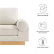 Modway Oasis Upholstered Fabric Armchair with Bolster Armrests in Ivory