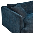 Modway Zoya Upholstered Polyester Fabric Sofa with Tapered Legs in Navy