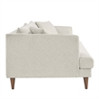 Modway Zoya Upholstered Polyester Fabric Sofa with Tapered Legs in Ivory
