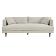 Modway Zoya Upholstered Polyester Fabric Sofa with Tapered Legs in Ivory