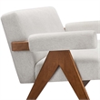 Modway Lyra Upholstered Modern Heathered Fabric Loveseat in Ivory