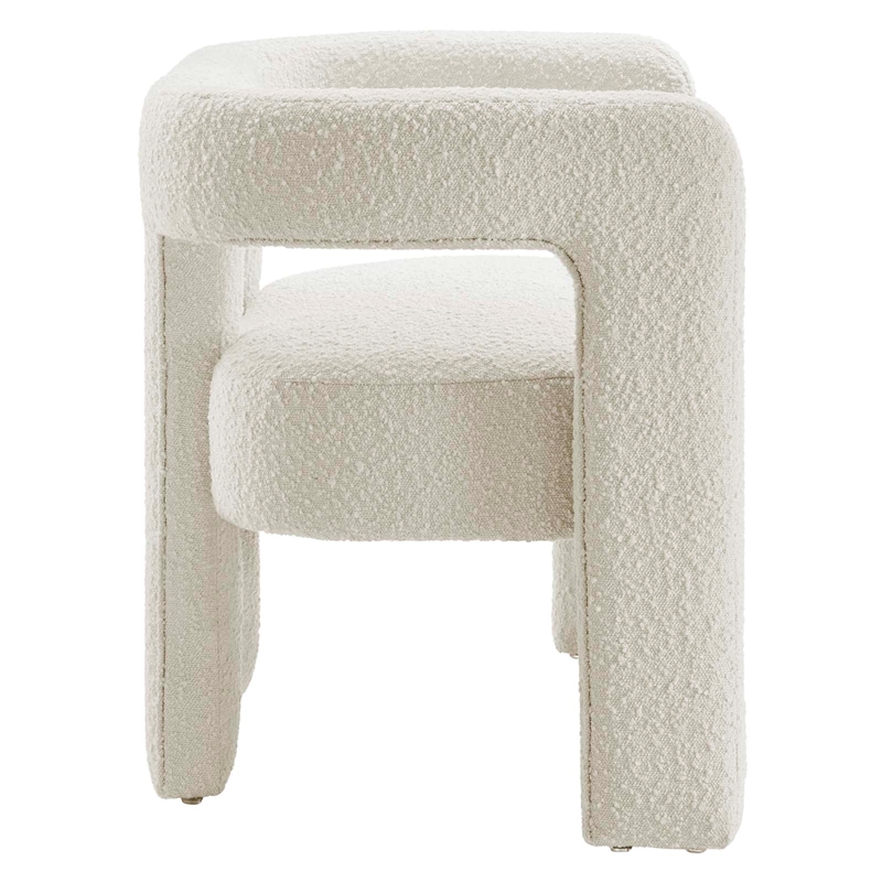 Modway Kayla Upholstered Modern Boucle Fabric Loveseat in Ivory