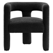 Modway Kayla Upholstered Modern Boucle Fabric Armchair in Black
