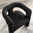 Modway Kayla Upholstered Modern Boucle Fabric Armchair in Black