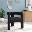 Modway Kayla Upholstered Modern Boucle Fabric Armchair in Black