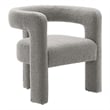 Modway Kayla Upholstered Modern Boucle Fabric Armchair in Light Gray