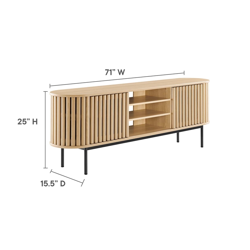 Modway Fortitude Wood TV Stand for TVs up to 78