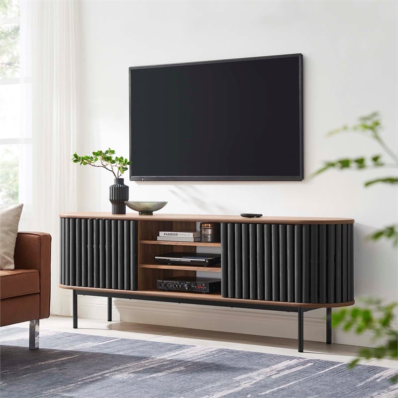 Modway Fortitude Wood TV Stand for TVs up to 78