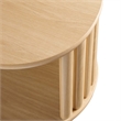 Modway Fortitude Wood Side Table with Open Center Storage in Oak