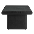 Modway Relic Modern Wood & Cement Concrete Coffee Table in Black