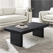 Modway Relic Modern Wood & Cement Concrete Coffee Table in Black