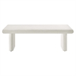 Modway Relic Modern Wood & Cement Concrete Coffee Table in White