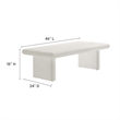 Modway Relic Modern Wood & Cement Concrete Coffee Table in White