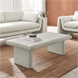 Modway Relic Modern Wood & Cement Concrete Coffee Table in White